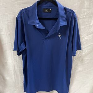 Eastside Golf Shirt Blue Snap Placket Polo Size XL